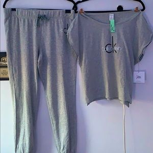 CK Calvin Klein matching gray pyjamas set